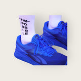 I'M POSSIBLE CROSS OUT 1.0 SOCKS WHITE