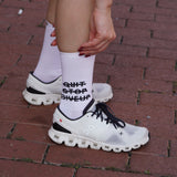 NEVER GIVE UP SOCKS WHITE