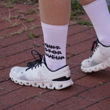 NEVER GIVE UP SOCKS WHITE